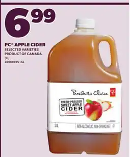 Loblaws PC APPLE CIDER, 3 L offer