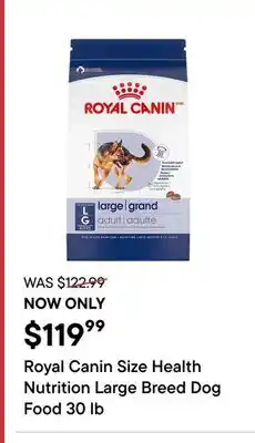 Petvalu Royal Canin Size Health Nutrition Large Breed Dog Food offer