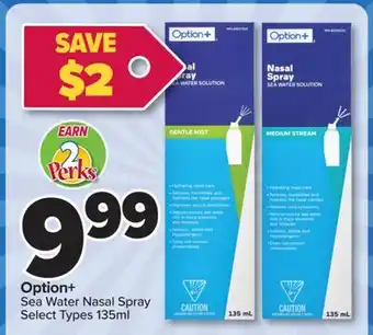 PharmaChoice Option+ Sea Water Nasal Spray offer
