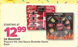 PharmaChoice Le Gourmet Popcorn Kit, Hot Sauce Roulette Game offer