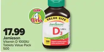 PharmaChoice Jamieson Vitamin D 1000IU Tablets Value Pack offer