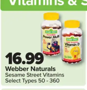 PharmaChoice Webber Naturals Sesame Street Vitamins offer