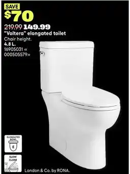 RONA Voltera elongated toilet offer