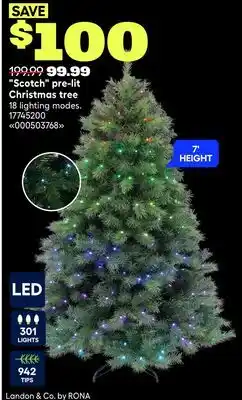 RONA Scotch pre-lit Christmas tree offer