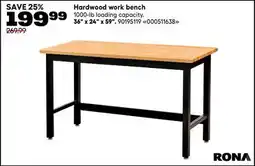 RONA Rona Hardwood work bench offer