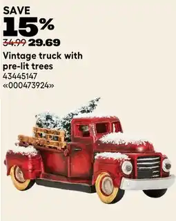 RONA Vintage truck with pre-lit trees offer