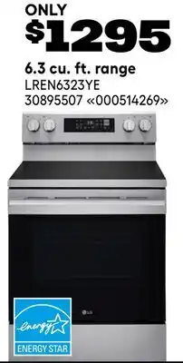 RONA LG 6.3 cu. ft. range offer