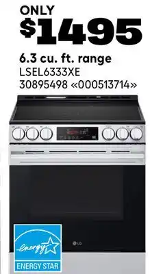 RONA 6.3 cu. ft. range offer