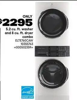 RONA Electrolux 5.2 cu. ft. washer and 8 cu. ft. dryer combo offer