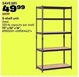 RONA 5-shelf unit offer