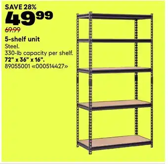 RONA 5-shelf unit offer