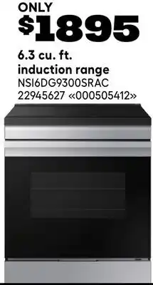 RONA 6.3 cu. ft. induction range offer