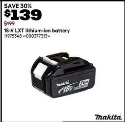 RONA 18-V LXT lithium-ion battery offer
