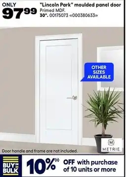 RONA Lincoln Park moulded panel door offer