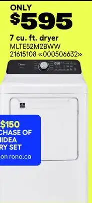 RONA MIDEA 7 cu. ft. dryer offer