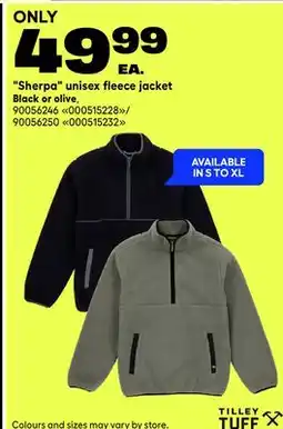 RONA Sherpa unisex fleece jacket Black or olive offer