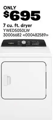 RONA 7 cu. ft. dryer offer