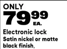 RONA Electronic lock Satin nickel or matte black finish offer