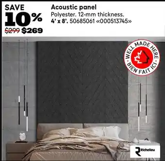 RONA RICHELIEU Acoustic panel 4' x 8' offer