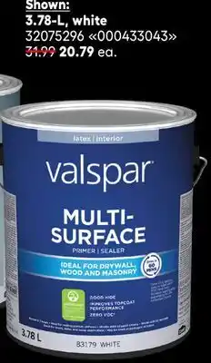 RONA VALSPAR Primer 3.78-L, white offer