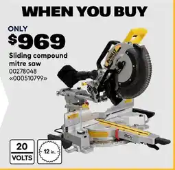 RONA DEWALT Sliding compound mitre saw offer