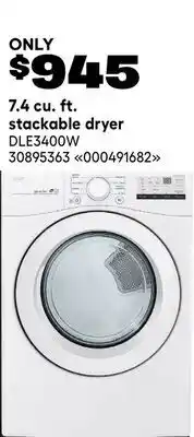 RONA 7.4 cu. ft. stackable dryer offer