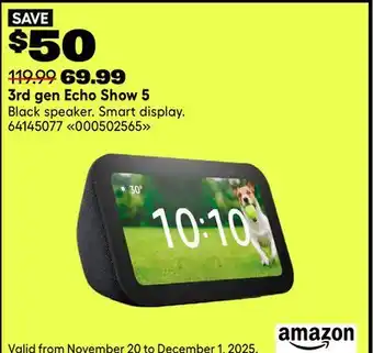 RONA AMAZON 3rd gen Echo Show 5 offer