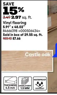RONA Vinyl flooring 5.91 x 48.02 offer