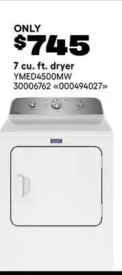 RONA Maytag 7 cu. ft. dryer offer