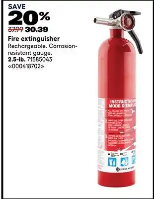 RONA Fire extinguisher offer