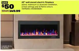 RONA 42 wall-mount electric fireplace offer