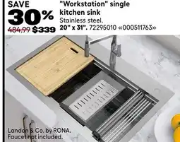 RONA Workstation single kitchen sink offer