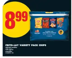 No Frills FRITO-LAY VARIETY PACK CHIPS, 428/448 g offer