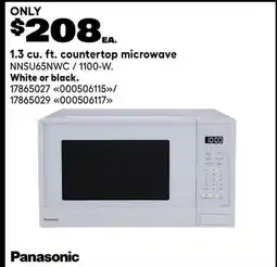 RONA 1.3 cu. ft. countertop microwave White or black offer