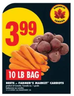 No Frills BEETS OR FARMER'S MARKET CARROTS, 10 LB BAG offer