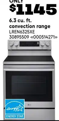 RONA LG 6.3 cu. ft. convection range offer
