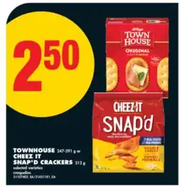 No Frills TOWNHOUSE, 247-391 G OR CHEEZ IT SNAP'D CRACKERS, 213 G offer