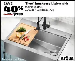 RONA Kraus Kore farmhouse kitchen sink offer