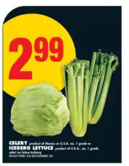 No Frills CELERY or ICEBERG offer
