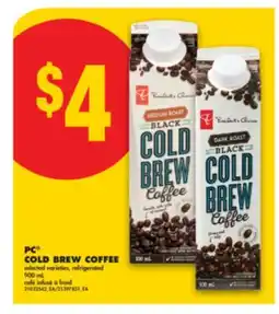 No Frills PC COLD BREW COFFEE, 900 mL offer