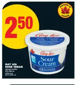 No Frills GAY LEA SOUR CREAM, 425/500 mL offer