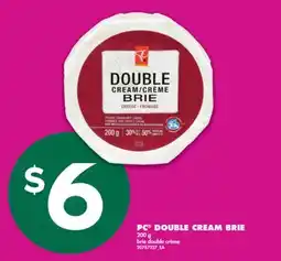 No Frills PC DOUBLE CREAM BRIE, 200 g offer