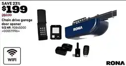 RONA Chain drive garage door opener offer