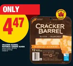 No Frills CRACKER BARREL NATURAL CHEESE SLICES, 200-240 g offer