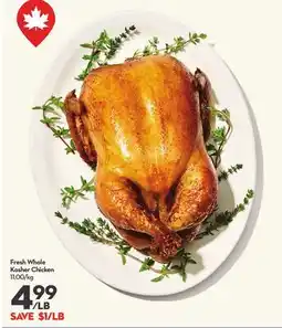 Longo's Fresh Whole Kosher Chicken offer
