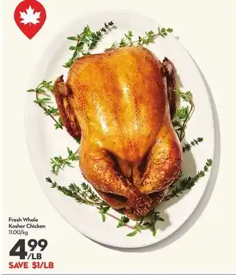 Longo's Fresh Whole Kosher Chicken offer