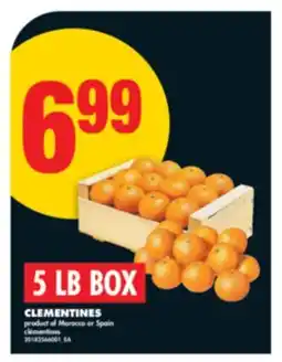 No Frills CLEMENTINES, 5 LB BOX offer