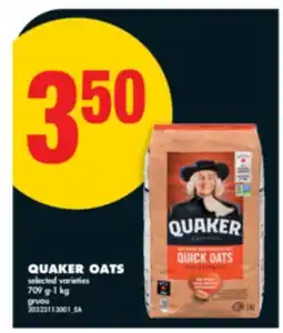 No Frills QUAKER OATS, 709 g - 1 kg offer