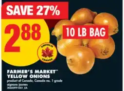 No Frills FARMER'S MARKET YELLOW ONIONS, 10 LB BAG offer