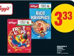 No Frills KELLOGG'S CEREAL, 269-355 g offer